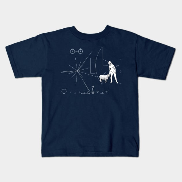 Pioneer plaque Stupid men Kids T-Shirt by Manikool